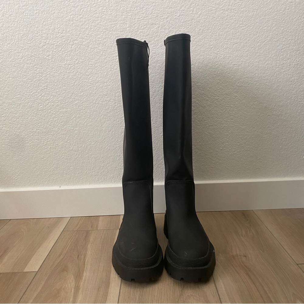 Zara Knee High Black Boots